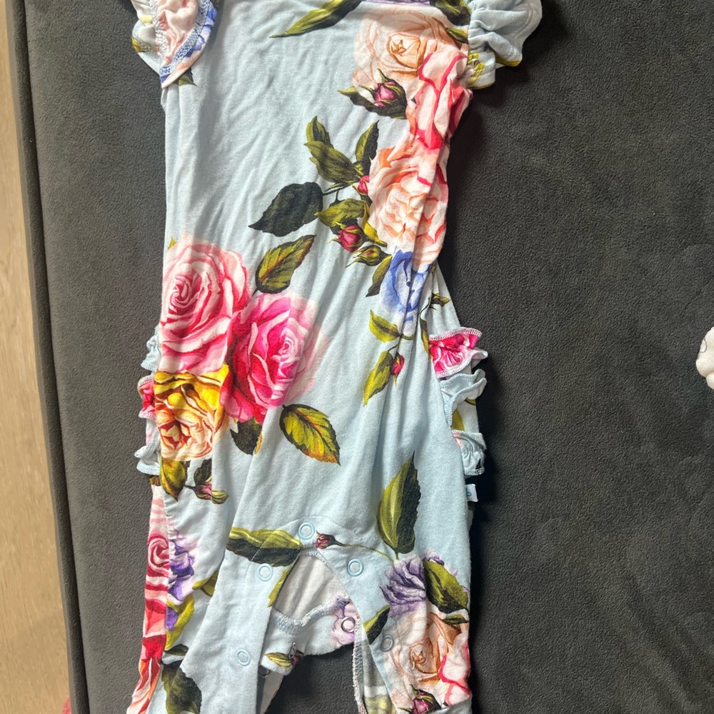 Posh Peanut 3-6M Floral Baby Romper
